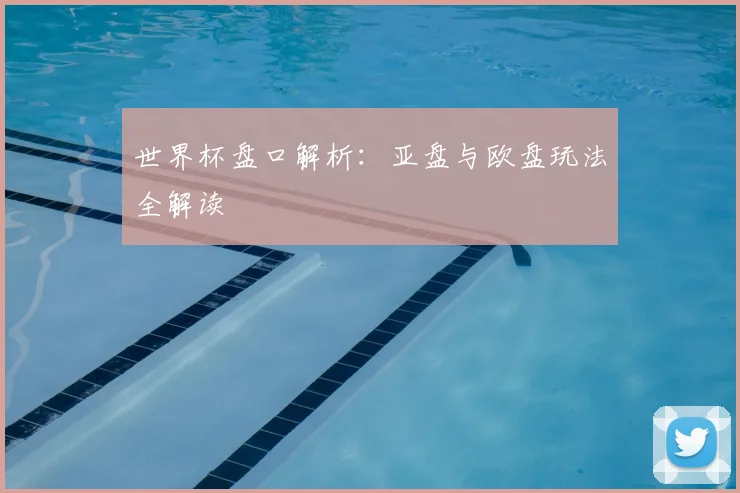 世界杯盘口解析：亚盘与欧盘玩法全解读